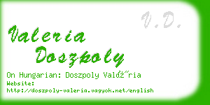 valeria doszpoly business card